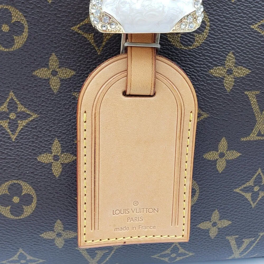 Authentic Louis Vuitton Luggage Nametag with Unbranded Keycharm